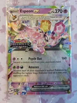 Pokemon TCG Espeon EX Prismatic Evolutions Promo Card 034/131 Stamped Sealed - Image 2