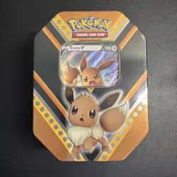 Nintendo Pokemon V Powers Tin Trading Card Game Eevee V - Eevee Tin 820650807794 - Image 1