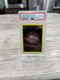 PSA 8 NM-MINT Rainbow Energy REVERSE HOLO League WOTC PROMO Pokemon Card - Image 2