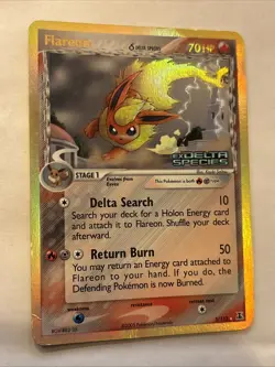 Pokemon TCG: 2005 EX Delta Species Flareon 5/113 Reverse Holo Rare STAMPED -HP - Image 1