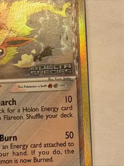 Pokemon TCG: 2005 EX Delta Species Flareon 5/113 Reverse Holo Rare STAMPED -HP - Image 4