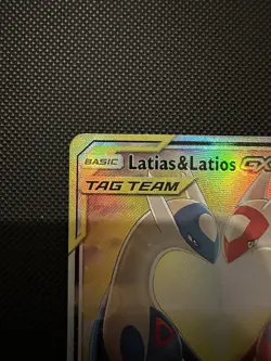 LATIAS & LATIOS GX 170/181 English Pokemon Sun & Moon Team Up Tag Team Alt Art - Image 3