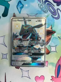 Pokemon Rayquaza GX Hidden Fates Premium Coll. Full Alt Art Promo #177a MINT - Image 1