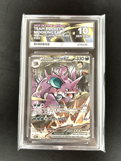 Team Rocket's Nidoking EX 233/182 ACE Perfect 10s SIR Destined Rivals Pokemon - Image 1