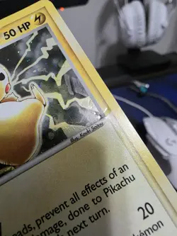 2003 Pokemon Pikachu #12 WOTC Black Star Promo Holo DAMAGED - Image 4