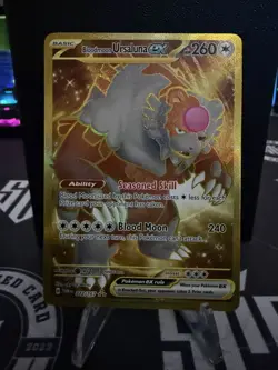POKEMON BLOODMOON URSALUNA EX 222/167 TWILIGHT MASQUERADE GOLD HYPER RARE - NM - Image 1