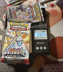 Heavy Pokemon Prismatic Evolution Pack 23.70G And 23.77G!! Possible God Pack !U! - Image 3