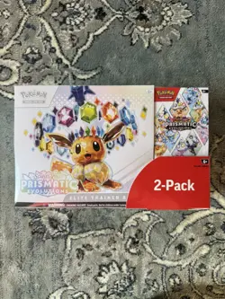 Pokemon TCG Prismatic Evolutions ETB with Booster Bundle Costco 2-Pack Sealed - Image 1