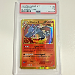 2013 POKEMON BLACK & WHITE PLASMA STORM #136 CHARIZARD PSA 7 - Image 1