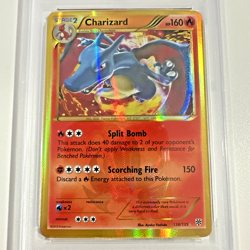 2013 POKEMON BLACK & WHITE PLASMA STORM #136 CHARIZARD PSA 7 - Image 2