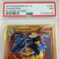 2013 POKEMON BLACK & WHITE PLASMA STORM #136 CHARIZARD PSA 7 - Image 3