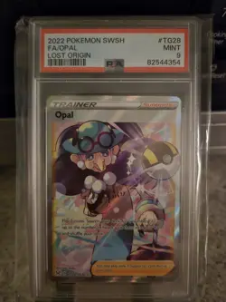 Opal TG28/TG30 Lost Origin Trainer Gallery NM Full Art Pokemon Card PSA MINT 9 - Image 1