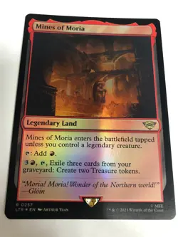 MTG FOIL Mines of Moria - The Lord of the Rings Card # 257 - Image 1