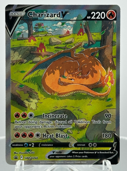 Pokemon TCG Charizard v SWSH260 Black Star Promo Card Near Mint Condition - Image 1