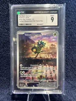 CGC 9 - Teal Mask Ogerpon 123 Sv: Scarlet & Violet Promo Cards Holo 🔥 - Image 2