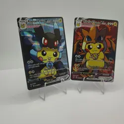 Pikachu MCharizard X + Y Pokemon Cute Cosplay Doujin ACG HOLO Card NM - Image 2