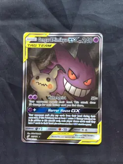 Pokemon Cards: Team Up Ultra Rare Full Art: Gengar & Mimikyu GX 165/181 - Image 1