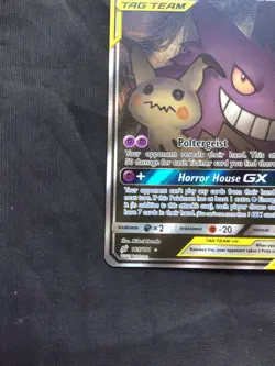 Pokemon Cards: Team Up Ultra Rare Full Art: Gengar & Mimikyu GX 165/181 - Image 5