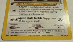 Pokemon Cards: Neo Destiny 1st Edition Uncommon: Togepi 56/105 Regular WOTC NM+ - Image 2