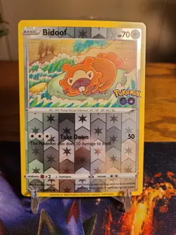 Bidoof Pealable Pokemon Go 059/078 Reverse Holo Pokemon Card - Image 1