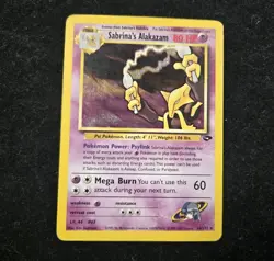 Pokemon Alakazam Sabrina's 16/132 Holographic Rare Gym Challenge TCG Card MP/HP - Image 1