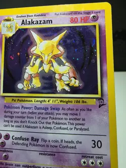 Alakazam Pokemon Card 1st Edition Holo Base Set 1999 1/130 - Image 2