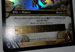 WOW Loot Card TINY Scourge War Loot 1/3 World of Warcraft UNSCRATCHED - Image 2