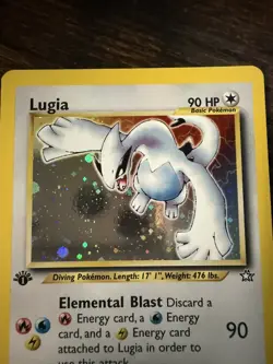 Pokemon Lugia Holo 1st Edition Rare Card 9/111 Neo Genesis (NM) - Image 4