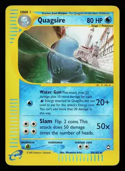 Quagsire 30/147 Reverse Holo Rare Aquapolis Pokemon Card - Image 1