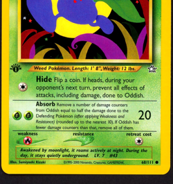 2000 Pokemon ODDISH Neo Genesis 1ST EDITION Misprint INK ERROR Card 68/111 MINT - Image 3