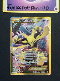 Alakazam EX Secret Rare Gold 125/124 Fates Collide Holo Pokemon Card - Image 1