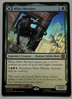 MTG Marvel’s Spider-Man Miles Morales Legendary Creature MYTHIC FOIL #0108 - Image 1