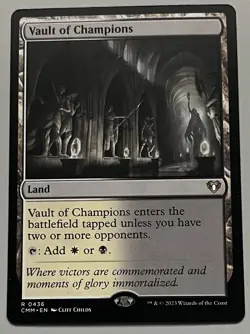 MTG Commander Masters Vault of Champions Land RARE REGULAR #0436 - Image 1