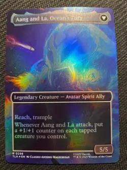 MTG Magic The Gathering -Aang, Swift Savior -R 0298 -NM -Borderless -FOIL! 👀 - Image 2