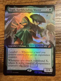 Magic The Gathering MTG Avatar Toph Earthbending Master Extended Art Mythic FOIL - Image 1