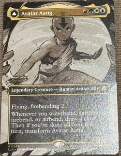 Avatar Aang (Borderless) Avatar: The Last Airbender MTG Magic Single in hand - Image 1