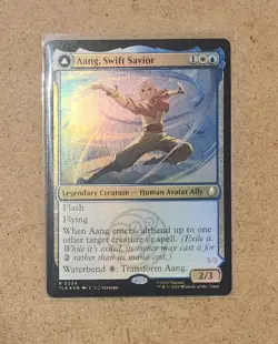 MtG TCG: Avatar TLA, Aang, Swift Savior / Aang and La, Ocean's Fury FOIL #0165 R - Image 1