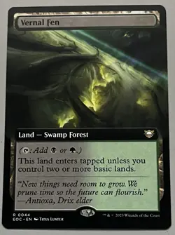 MTG Edge of Eternities Commander Vernal Fen Land RARE REGULAR #0044 - Image 1