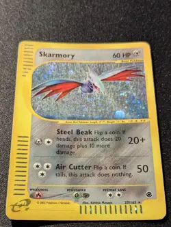 Pokemon EXPEDITION - #27/165 Skarmory - ENG - Holo - Moderately Played - Image 3