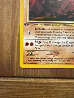 Pokemon TCG - Onix Neo Genesis 69/111 1st Edition - MINT CONDITION! - Image 4