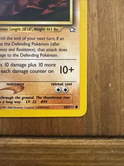 Pokemon TCG - Onix Neo Genesis 69/111 1st Edition - MINT CONDITION! - Image 5