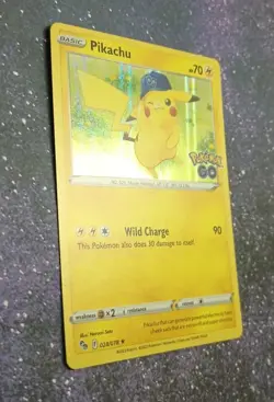 Pokemon TCG Pikachu Pokemon GO 028/078 Holo Holo Rare NM - Image 2