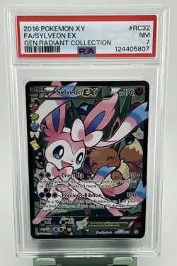 2016 Pokemon SYLVEON EX Full Art XY Generations Radiant Collection #RC32 PSA 7 - Image 1