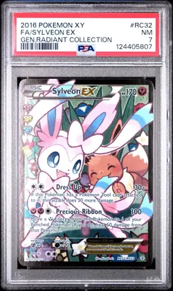 2016 Pokemon SYLVEON EX Full Art XY Generations Radiant Collection #RC32 PSA 7 - Image 3