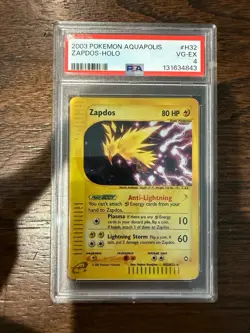 2003 Pokemon Aquapolis Zapdos-holo #H32 PSA 4 - Image 1