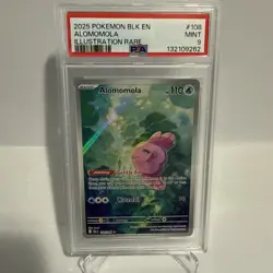 Pokemon TCG Black Bolt Alomomola Illustration Rare 108/086 English Holo PSA 9 - Image 1