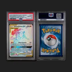 2019 POKEMON SUN & MOON COSMIC ECLIPSE #259 FULL ART/RESHIRAM & ZEKROM GX PSA 10 - Image 3