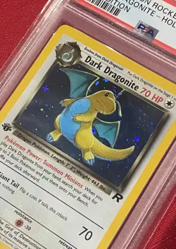 2000 Pokemon DARK DRAGONITE 5/82 Team Rocket 1st Edition Holo Rare English PSA 7 - Image 3