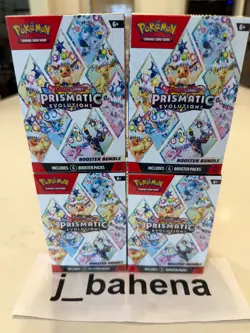 Pokemon TCG Scarlet & Violet Prismatic Evolutions Booster Bundle LOT OF 4 🔥 - Image 1