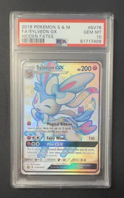 Pokemon (PSA 10) Sylveon GX SV76 Hidden Fates Shiny Feelinara Englisch - Image 1
